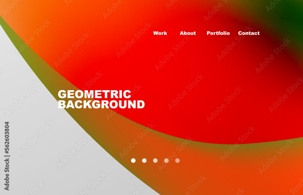 Landing page abstract liquid background. Flowing shapes, round design and circle. Web page for website or mobile app wallpaper Landing page abstract liquid background. Flowing shapes, round design and circle. Web page for website or mobile app wallpaper
