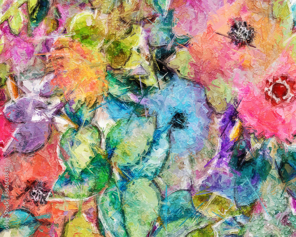Abstract Garden - Botanical Textured Art 