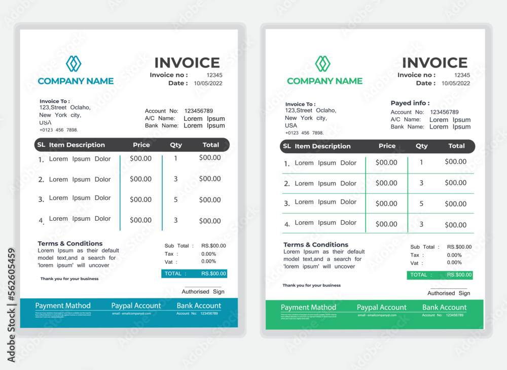 Business Minimal Corporate Invoice design template vector illustration bill form price . Creative template and stationery design payment agreement design template Cash Memo, Vector Quotation Design Business Minimal Corporate Invoice design template vector illustration bill form price . Creative template and stationery design payment agreement design template Cash Memo, Vector Quotation Design