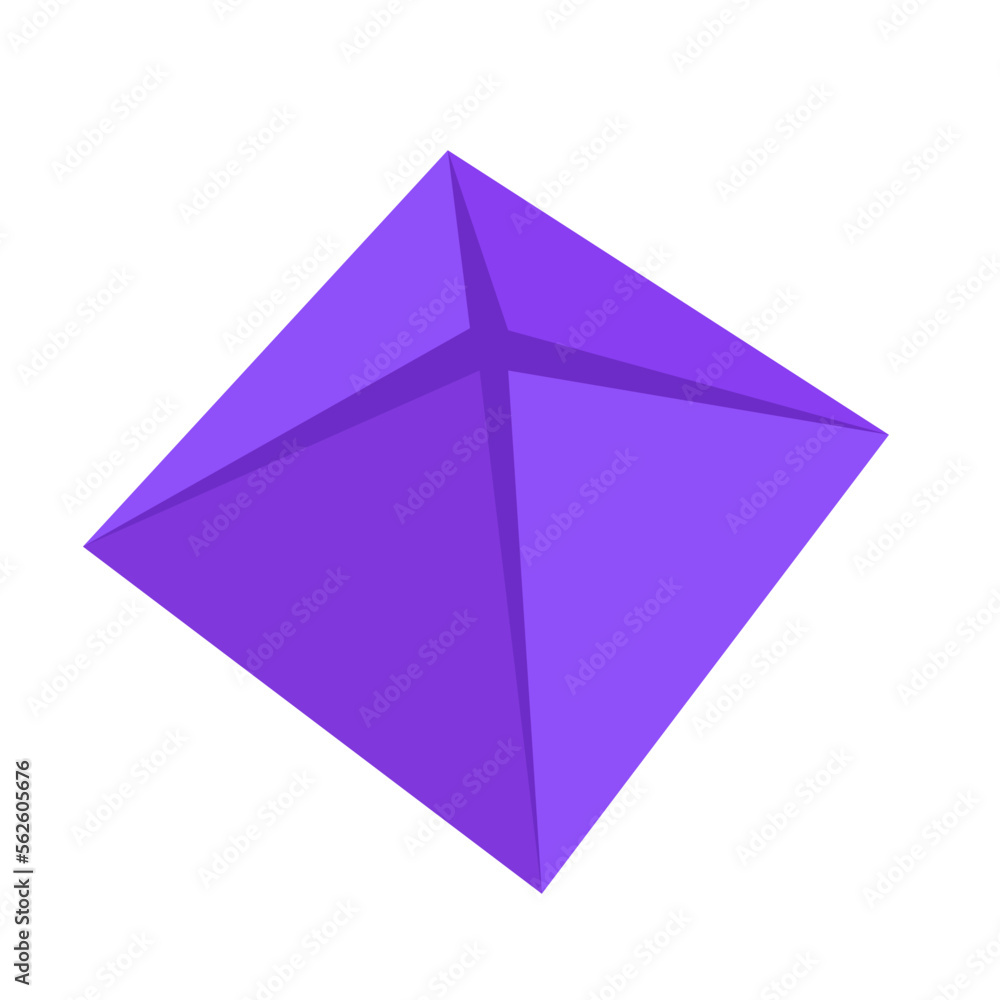 Purple Flat Origami Shape 7 Purple Flat Origami Shape 7