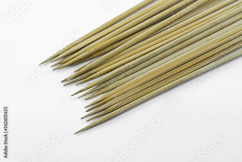 Wallpaper Mural pile of wooden skewers isolated on a white background Torontodigital.ca