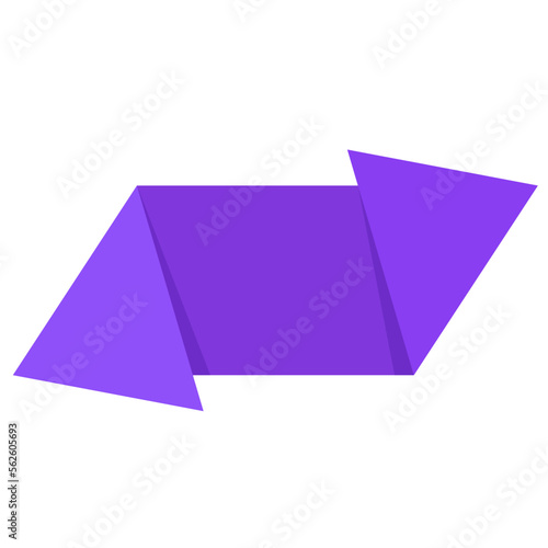 Purple Flat Origami Shape 4