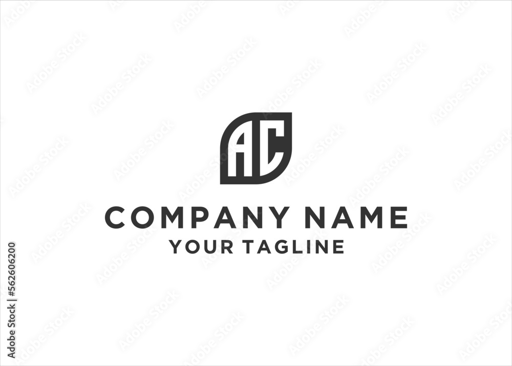  initial Letter AC Logo Design Vector