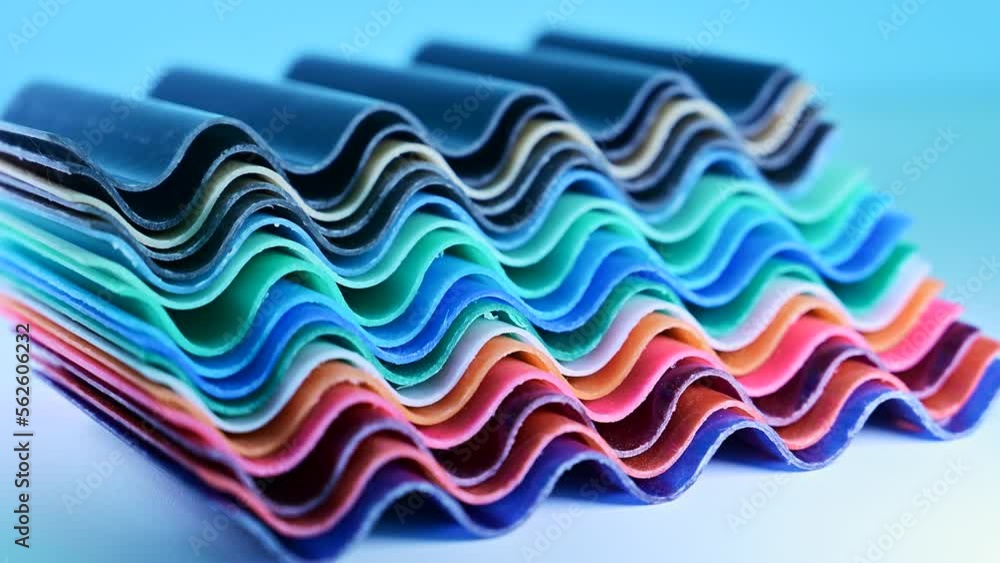 Examples of polycarbonate roofing sheets in various colors. Examples of polycarbonate roofing sheets in various colors.