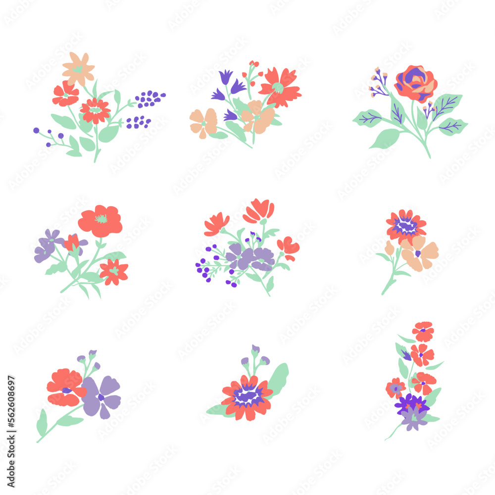 Floral bunches set
