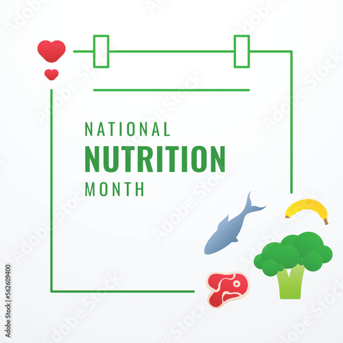 National Nutrition Month Design Background