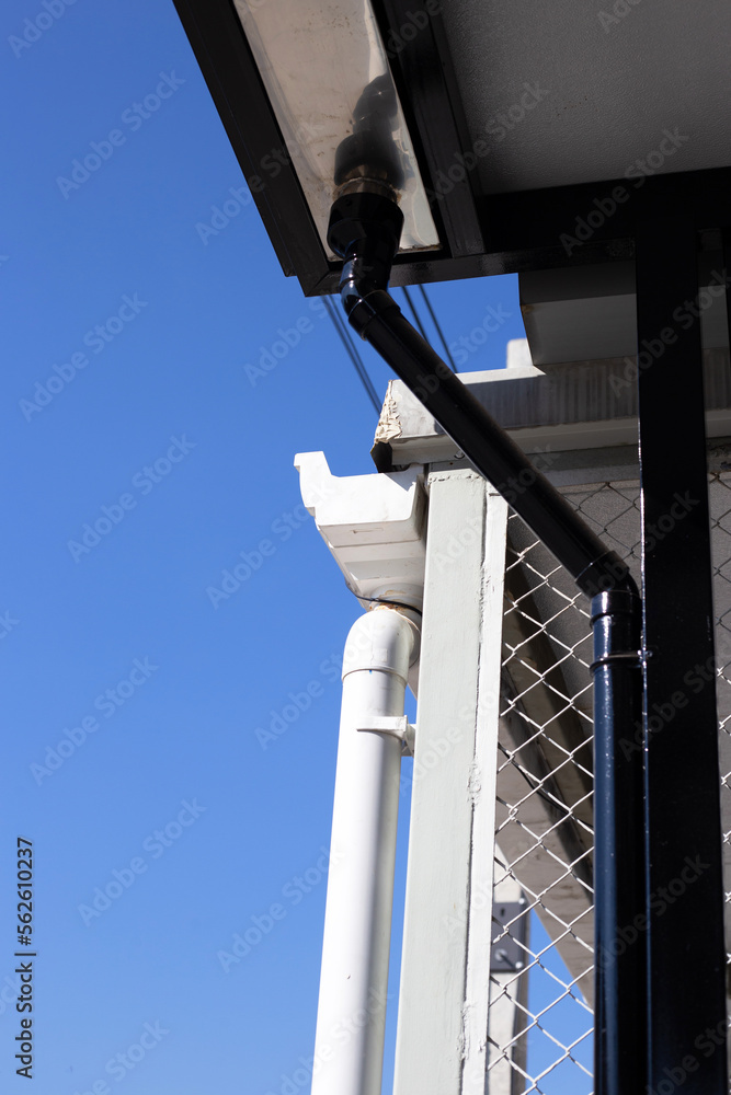 Naklejka premium House rain gutter, Pipeline sysem.