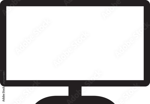 Tv icon. Editable vector illustration outline stroke. Transparent background.