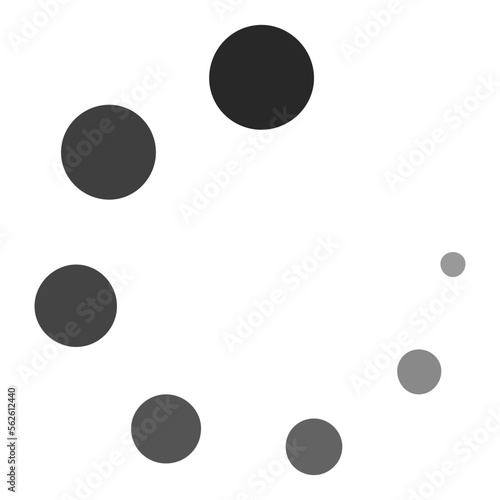 black and white circles loading vector design