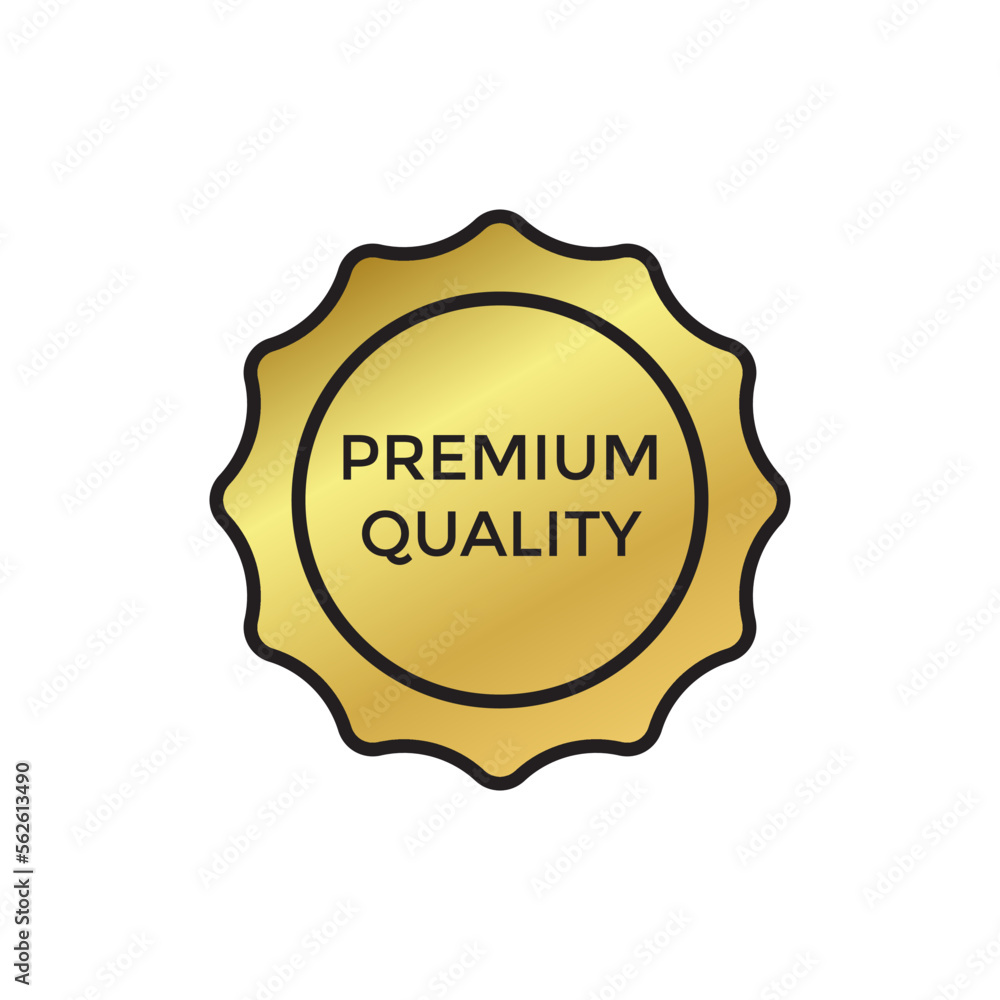 Gold premium quality vector badge template Gold premium quality vector badge template