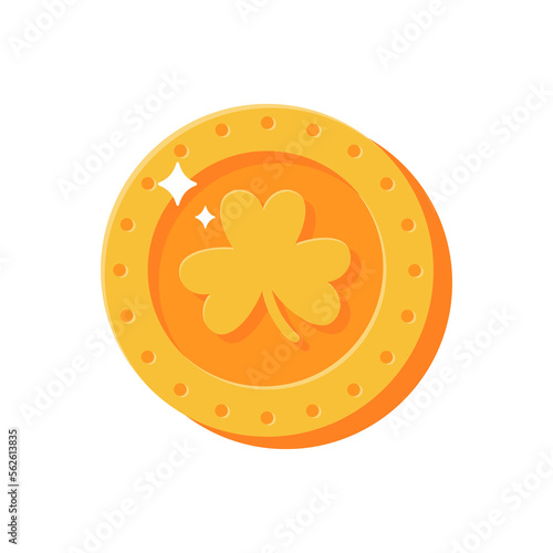 Wallpaper Mural Gold coin with heart clover symbol for St. Patrick's Day decoration Torontodigital.ca