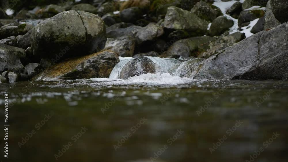 river fall on winter clody day river fall on winter clody day