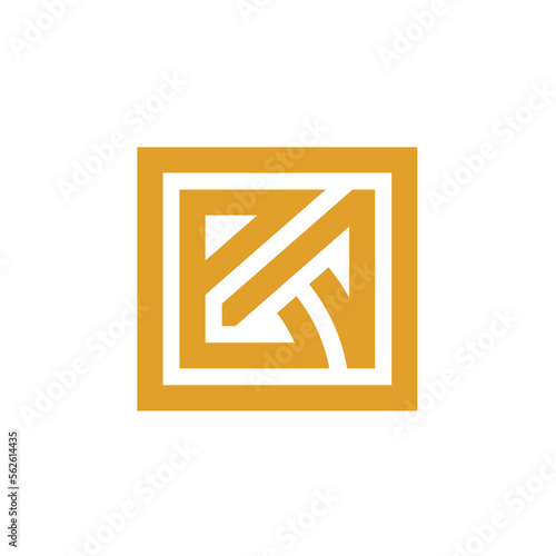 Letter BA or AB luxury logo design template vector