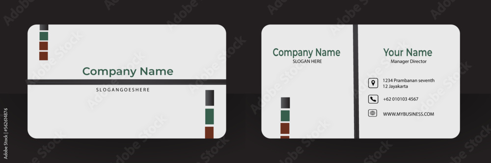 Obraz premium Professional Business Card Design. Flat design. Print business card template.
