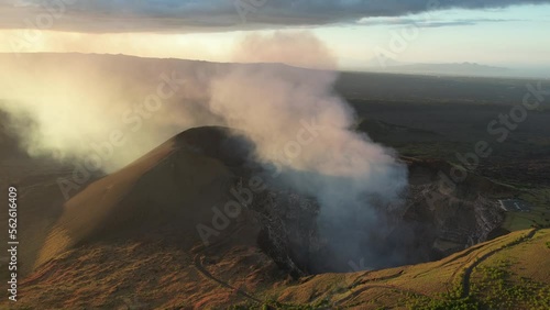 Masaya volcano Nicaragua national park landscape aerial drone view photo