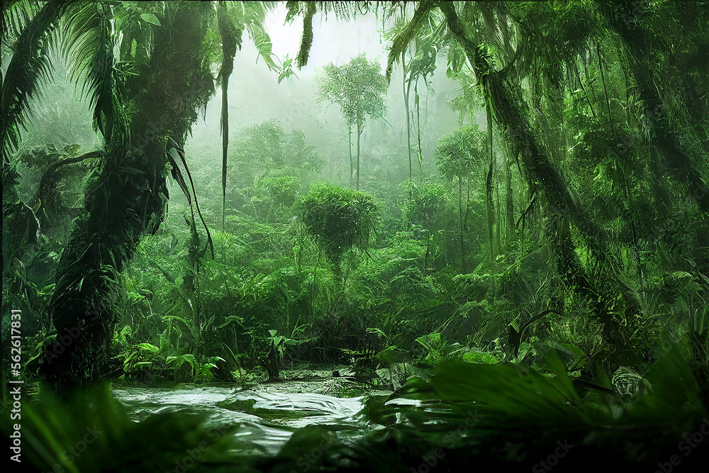 Obraz premium Amazon jungle concept art forest