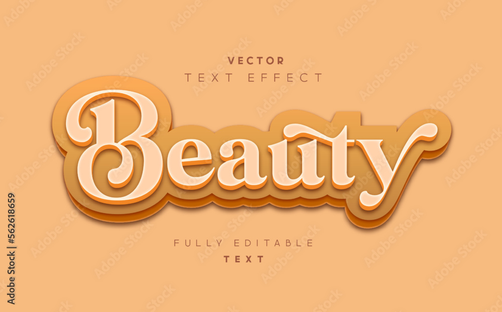 beauty 3d editable text effect