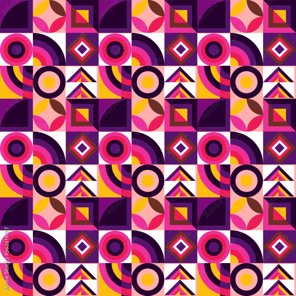 Abstract Bauhaus geometric pattern background vector circle Abstract Bauhaus geometric pattern background vector circle