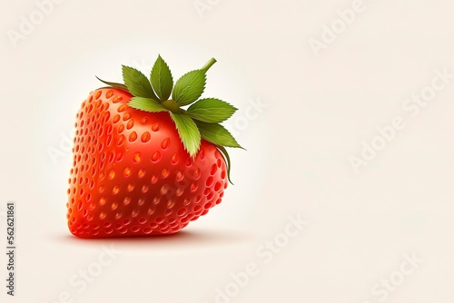 Red berry strawberry isolated on white background. Fresh fruits isolated. generative ai