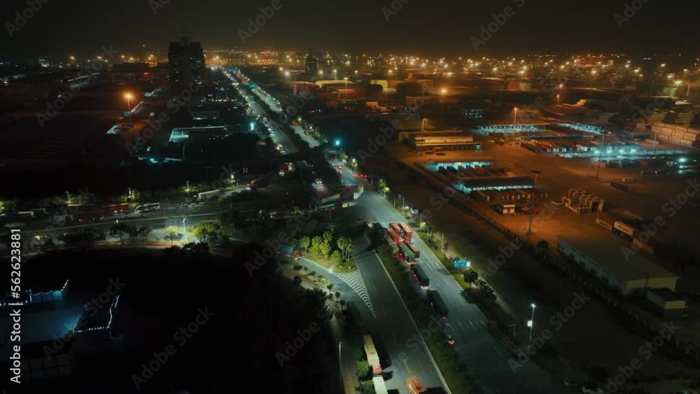 South China Oceangate Container Terminal at night South China Oceangate Container Terminal at night