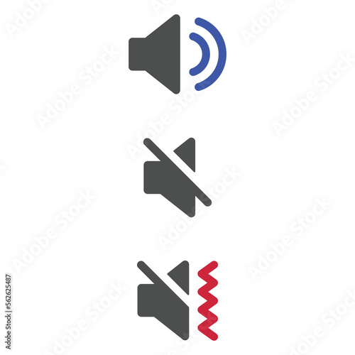 Phone ring silent vibration mode icon set design. Isolated set of sound icons for your app design vector image
