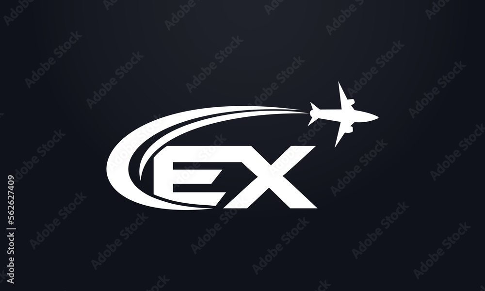 Tour and travel logo design, Airline agency symbol and aviation company monogram vector