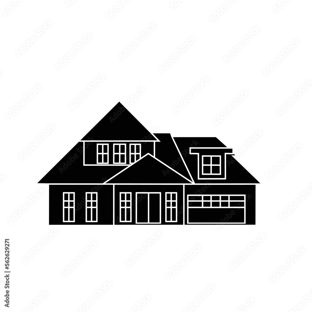 a simple and luxurious black and white logo in the form of a building/building/house, suitable for use in all fields a simple and luxurious black and white logo in the form of a building/building/house, suitable for use in all fields