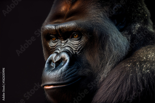 Portrait of a gorilla. generative ai