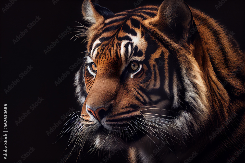 Fototapeta premium Portrait of a Tiger. generative ai