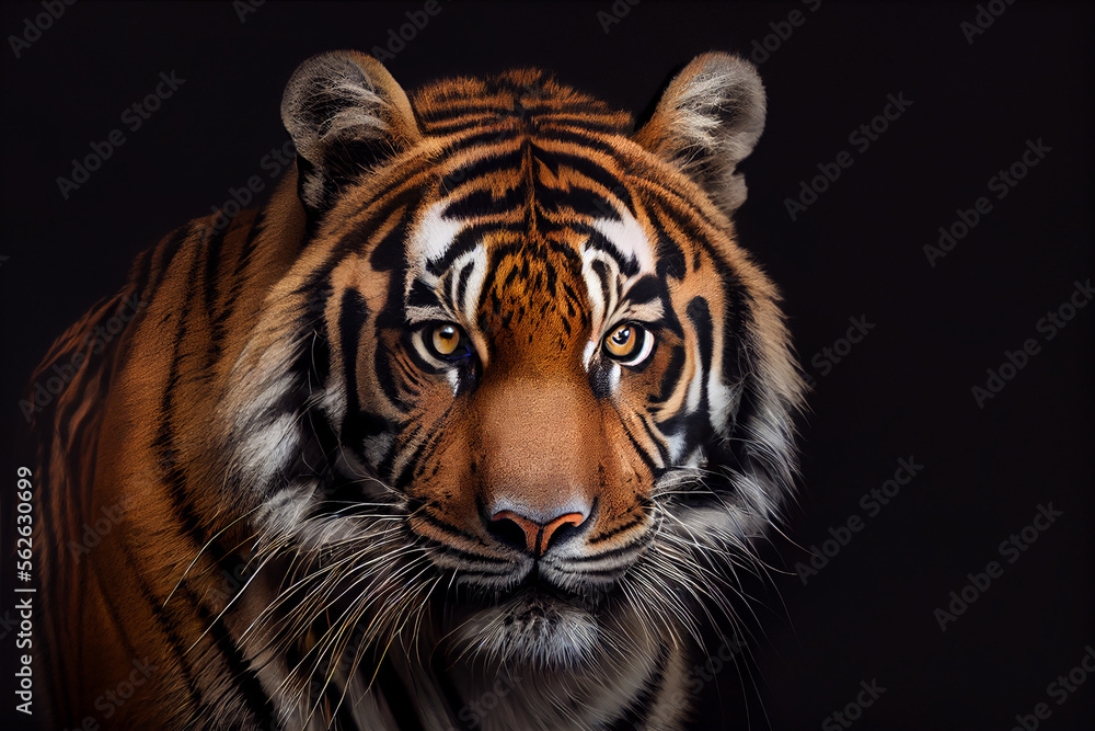 Fototapeta premium Portrait of a Tiger. generative ai