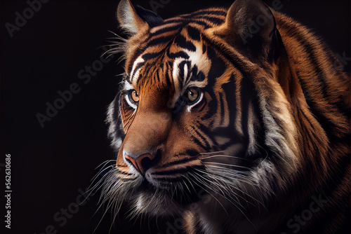 Portrait of a Tiger. generative ai © Julian