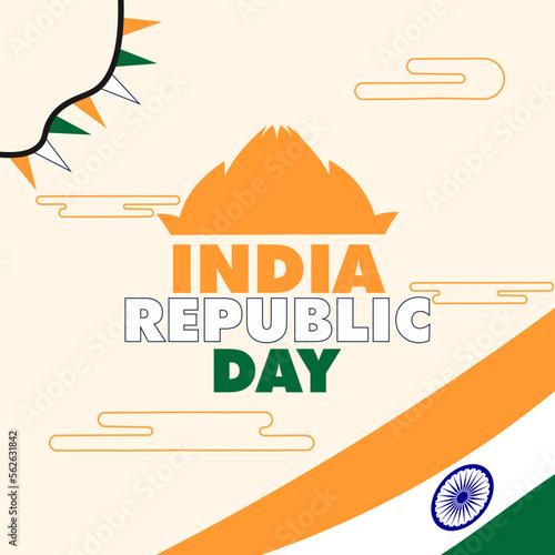 INDIA REPUBLIC DAY SIMPLE DESIGN