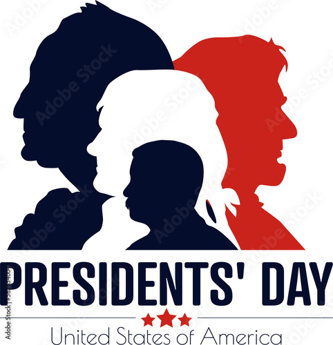Presidents' Day card. Transparent background. photo