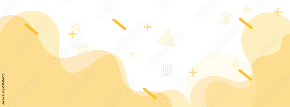 modern abstract background with yellow pastel color fluid shapes on white background ,minimal poster. ideal for banner, web, header, cover, billboard, brochure, social media, landing page