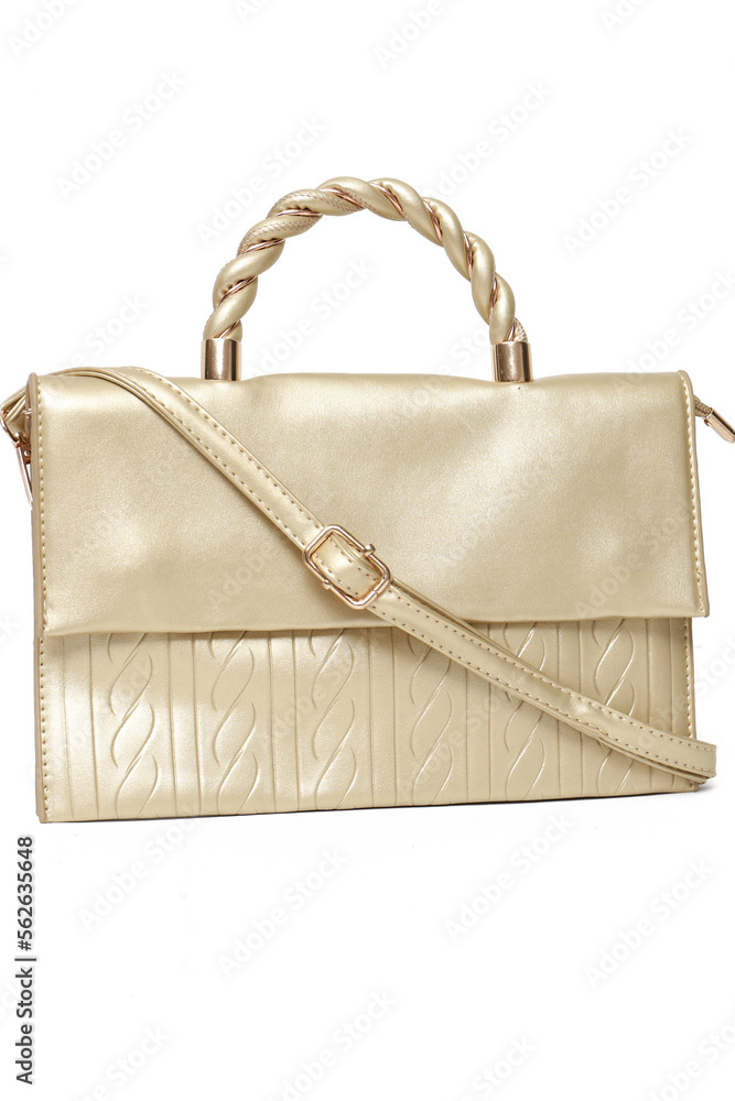 Gold Ladies Clutch Wallet Purse front View Isolated Gold Ladies Clutch Wallet Purse front View Isolated