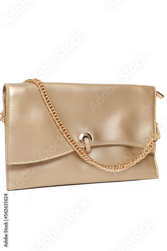 Gold Ladies Clutch Wallet Purse with Chain Strap
