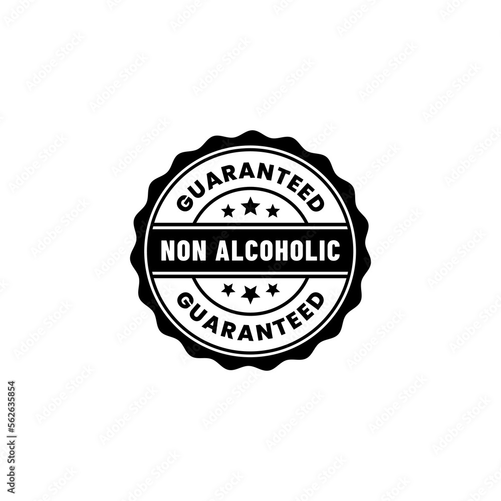 non alcoholic label or non alcoholic label vector isolated on white