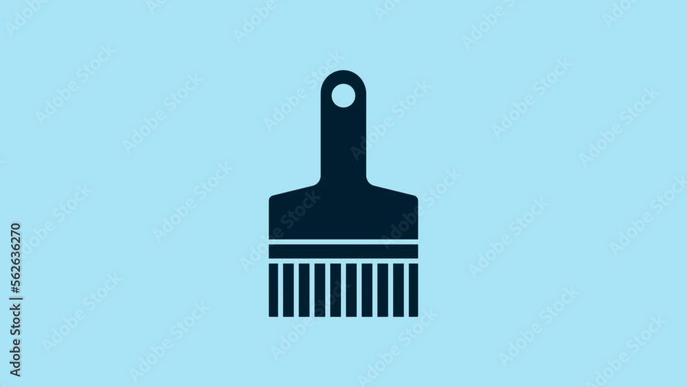 Blue Paint brush icon isolated on blue background. 4K Video motion graphic animation Blue Paint brush icon isolated on blue background. 4K Video motion graphic animation