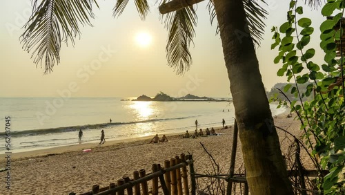 Gokarna Beach Sunset Timelapse in 4k photo