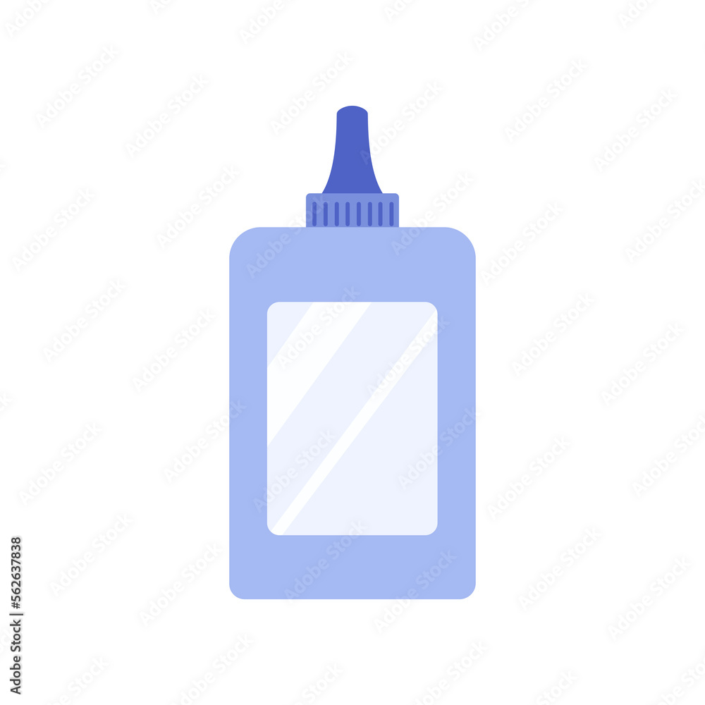 Glue on white background. School supplies for kids vector illustration. Stationery, education concept Glue on white background. School supplies for kids vector illustration. Stationery, education concept