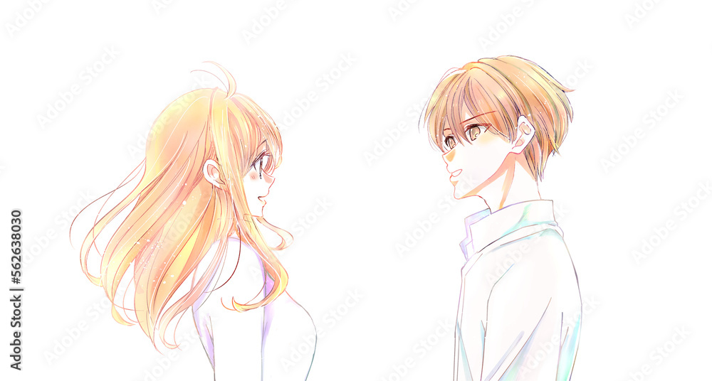 見つめ合う男女