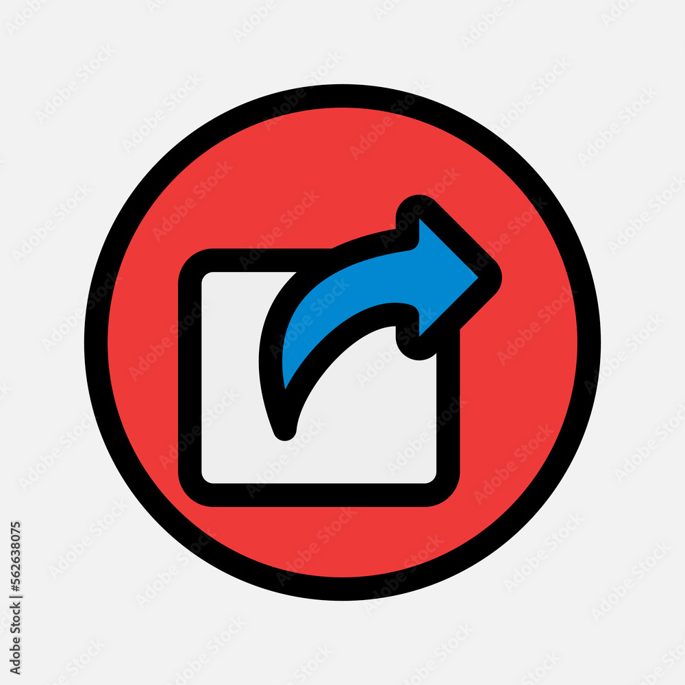 Share icon in filled line style about essentials, use for website mobile app presentation Share icon in filled line style about essentials, use for website mobile app presentation