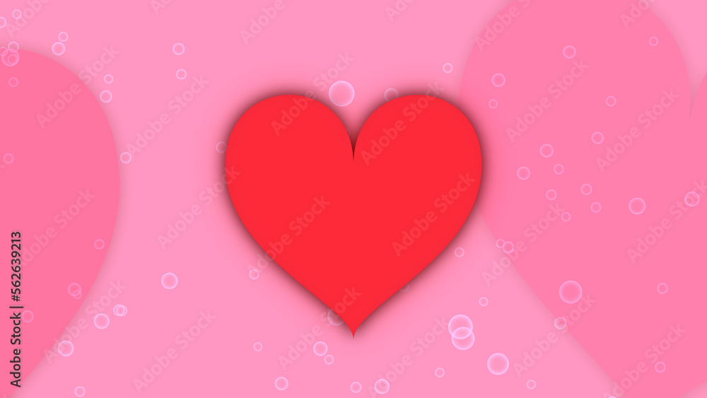 Valentine's Background, heart shape dancing and jumping with some particles in it. VJ loop motion background. Happy Valentines Day card invitation motion background.