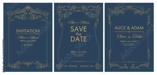 Invitation save the date, wedding ceremony vector