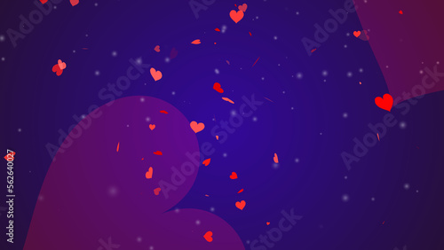 Falling heart particles along with some snow  cool stylish heart motion graphics. Valentine s Day Bg animation in  high resolution. Easy to use.