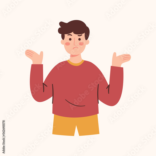 Confused Man Thinking about something