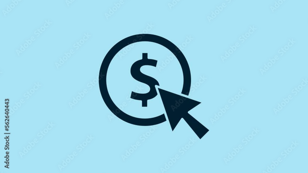 Blue Coin money with dollar symbol icon isolated on blue background. Banking currency sign. Cash symbol. 4K Video motion graphic animation Blue Coin money with dollar symbol icon isolated on blue background. Banking currency sign. Cash symbol. 4K Video motion graphic animation