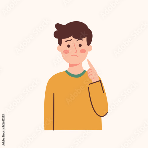 Confused Man Thinking about something
