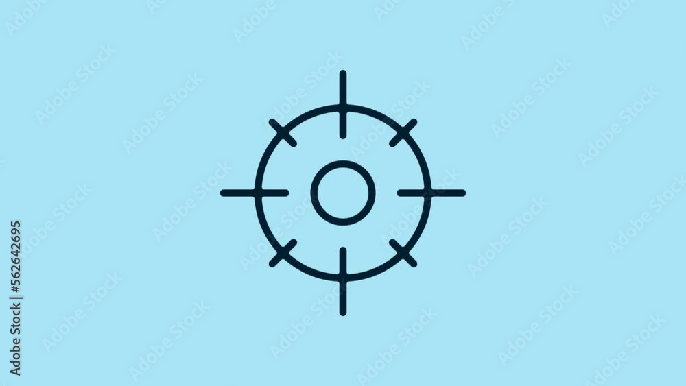 Blue Target sport icon isolated on blue background. Clean target with numbers for shooting range or shooting. 4K Video motion graphic animation Blue Target sport icon isolated on blue background. Clean target with numbers for shooting range or shooting. 4K Video motion graphic animation