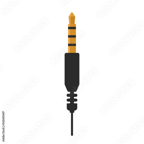 3.5 mm jack flat logo icon vector illustration modern design isolated on white background